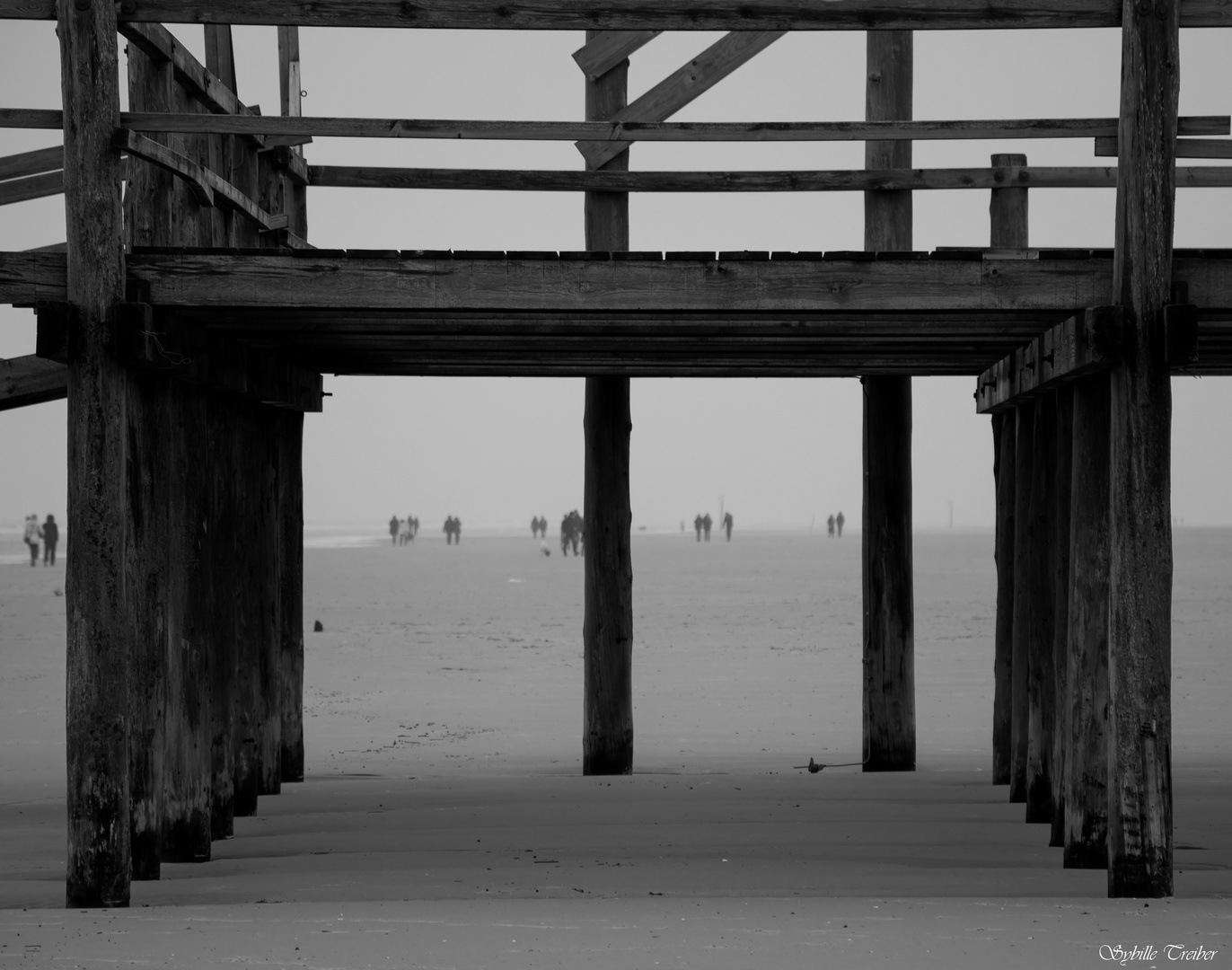 A la plage de Sankt-Peter-Ording (Mer du Nord en Allemagne)