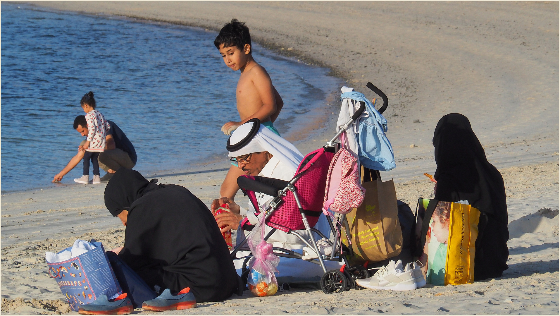 A la plage en famille