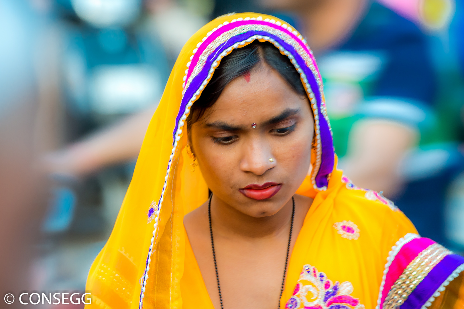 A Lady in Delhi, India