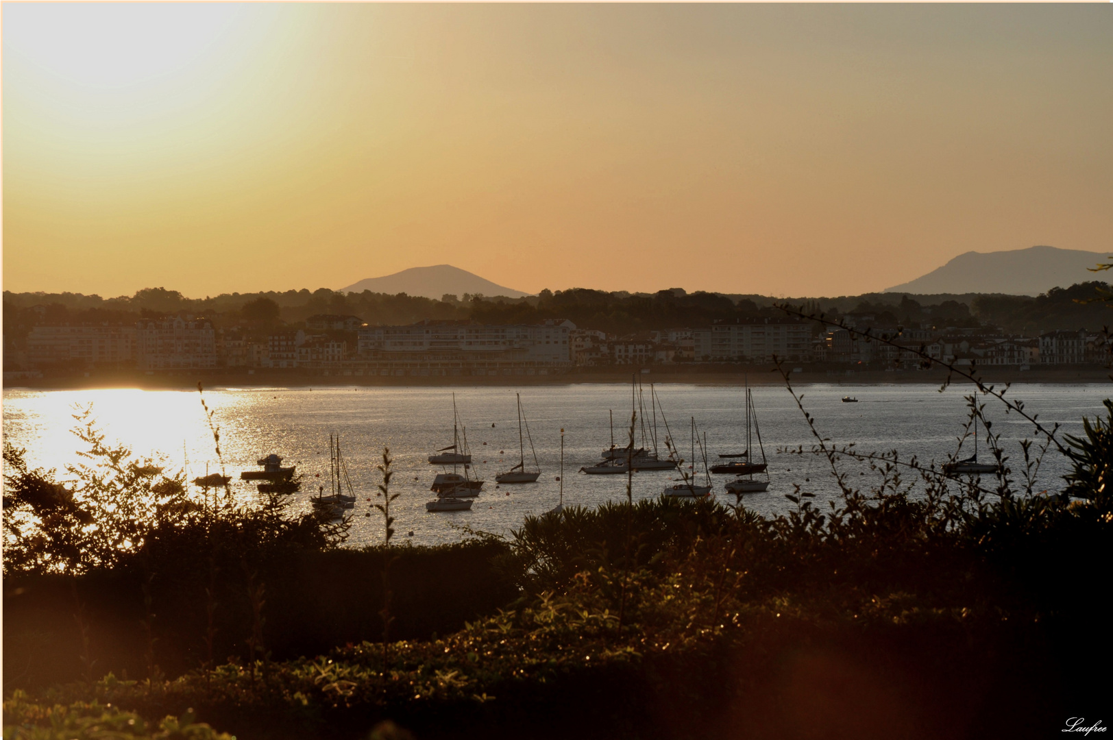 à l'aube, sur le port