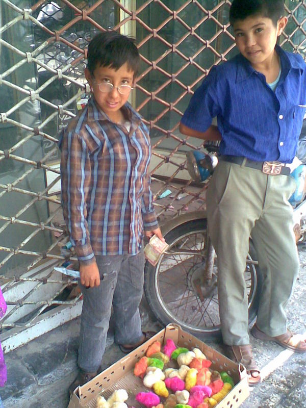 A little boy,while doing hid job...