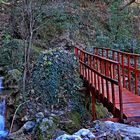 A  little red bridge