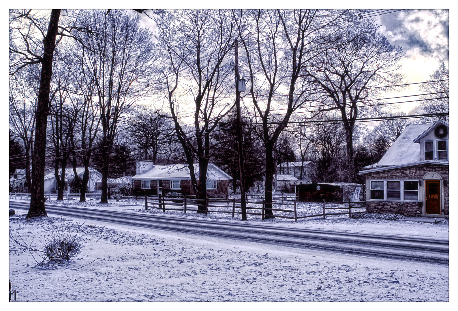 a little snow in the neigborhood