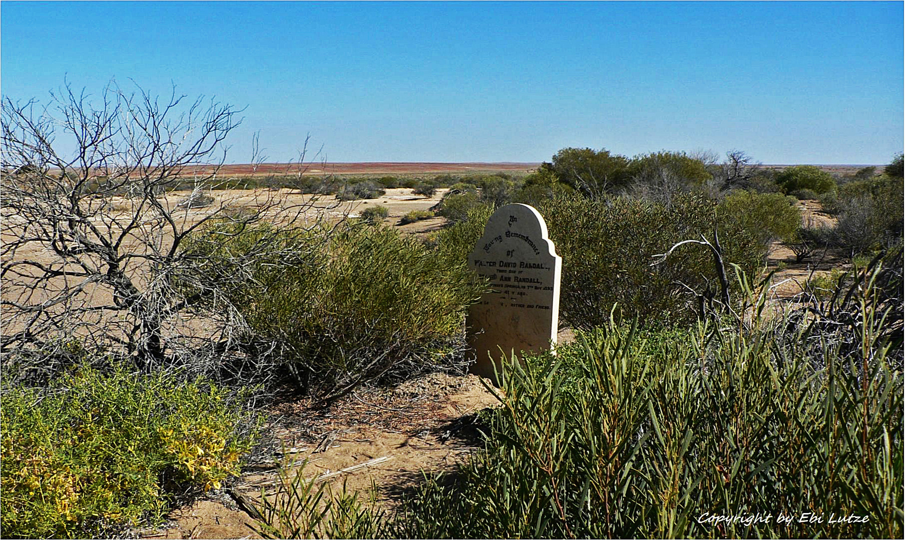 * A lone Headstone in the middle of nowhere *