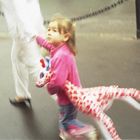 A lone little girl on the streets in Moscow