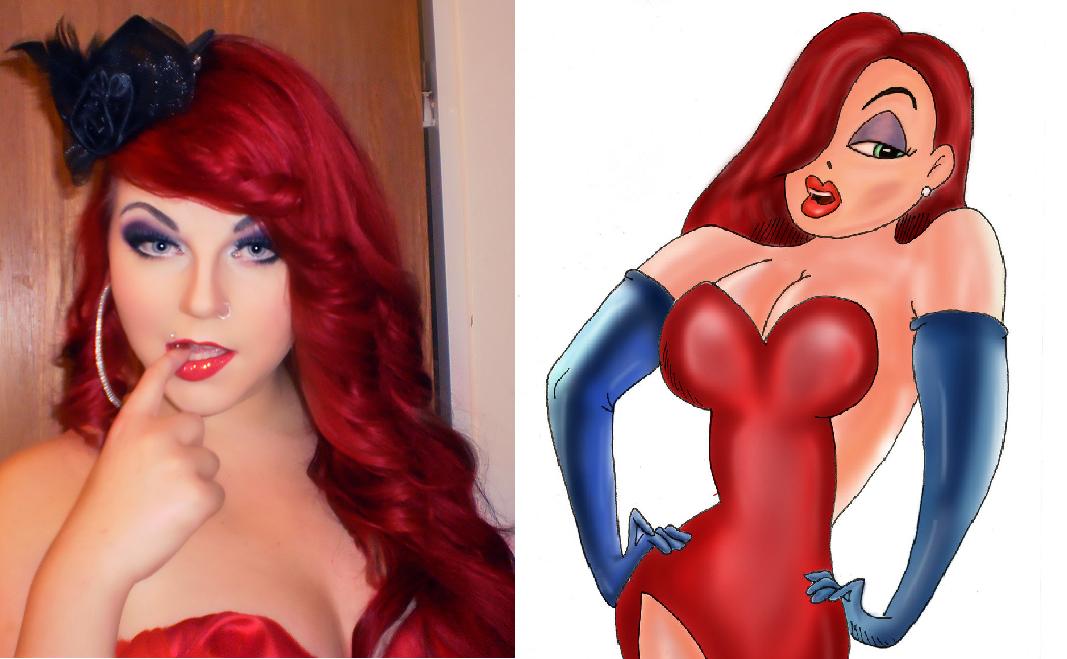 A Makeup Transformation: Me as Jessica Rabbit !!!!