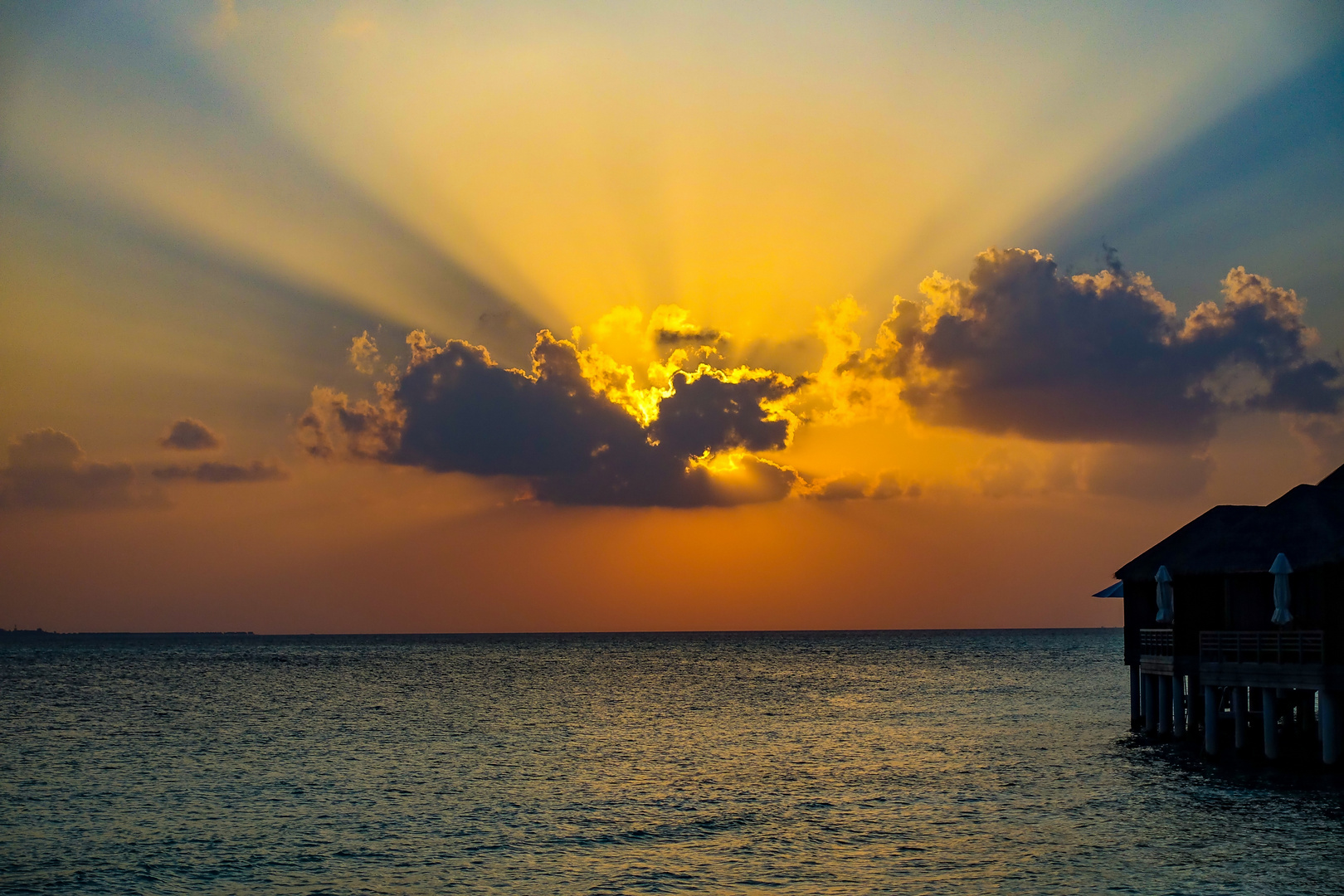 a Maldives sunset