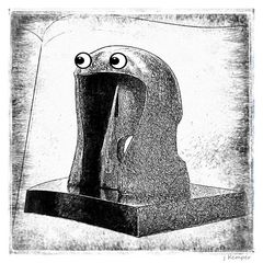 - a Moore sculpture opens her eyes -