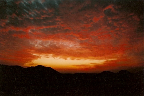 A natural colourful cloudy scene.