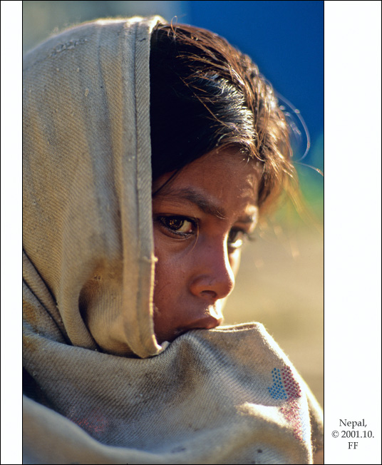 A Nepal Girl Begger