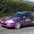 A participant in a car rally in Co. Laoise, Ireland