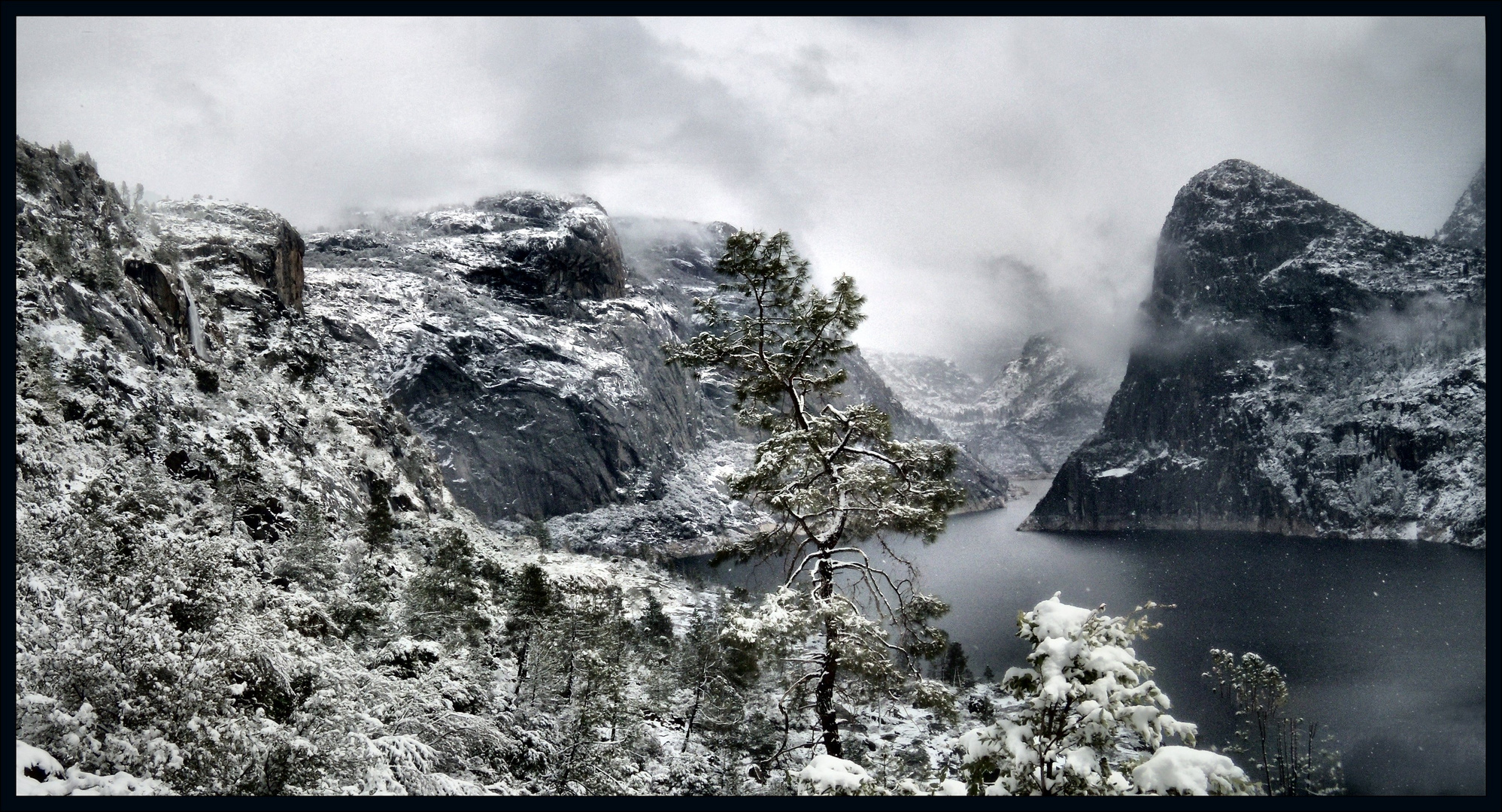 a passing spring storm in the Sierras