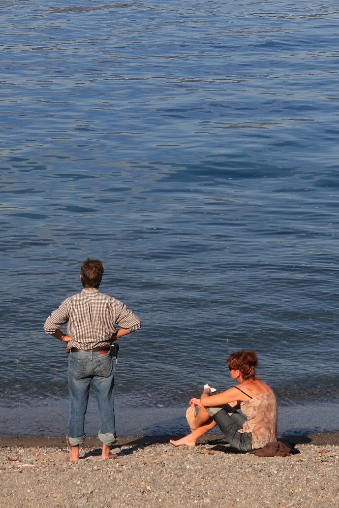 a piedi nudi... nel lago!