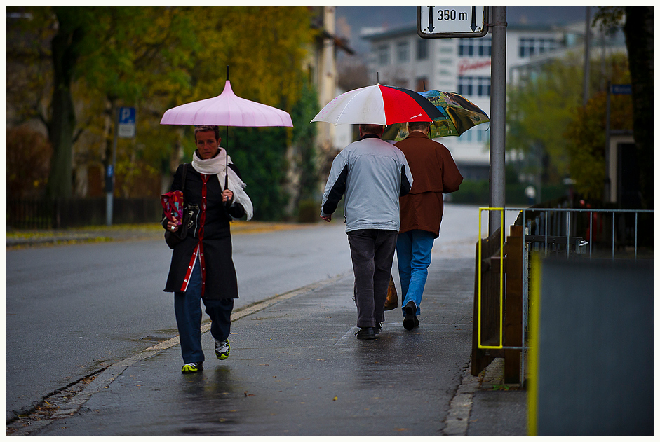 A rainy day.