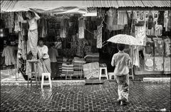 A Rainy Day at Aung San Market. Yangoon. Myanmar.