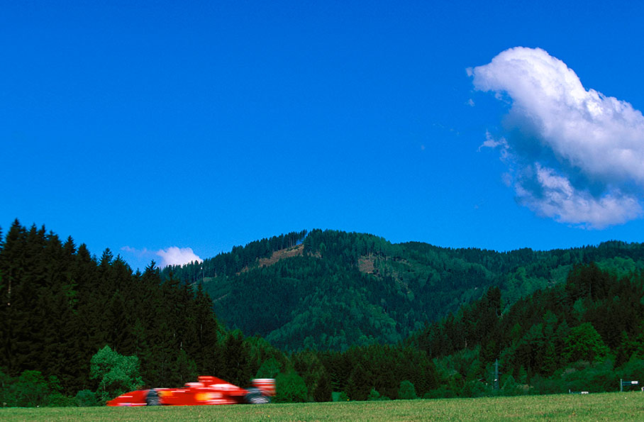 A red flash in idyllic countryside