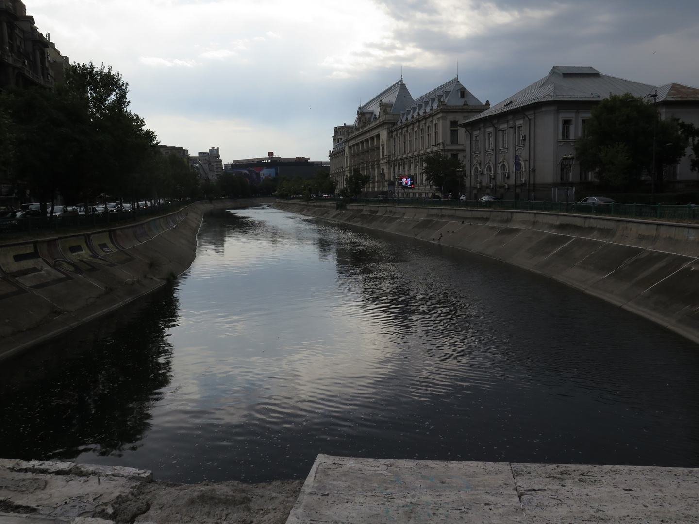 a river in a cloudy day