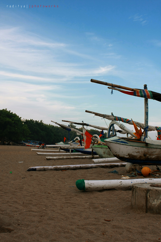 A row of fisherman boat