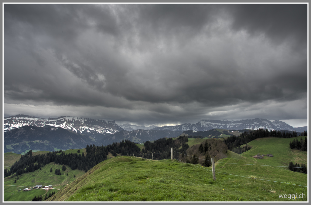 a scary sky with a great scenery