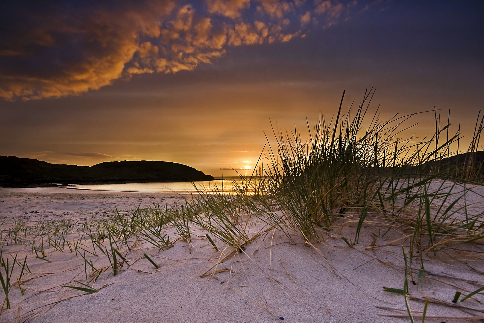 A Scottish Sunset (Achmelvich Beach, Sutherland, Scotland)