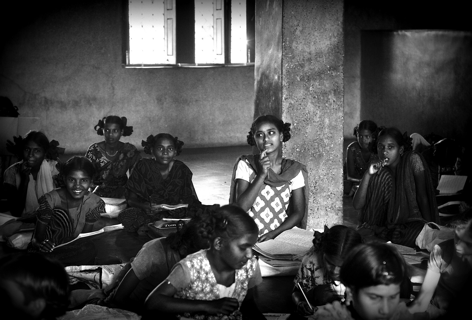 A scuola all'orfanotrofio di Nalgonda