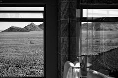 a shower in the desert