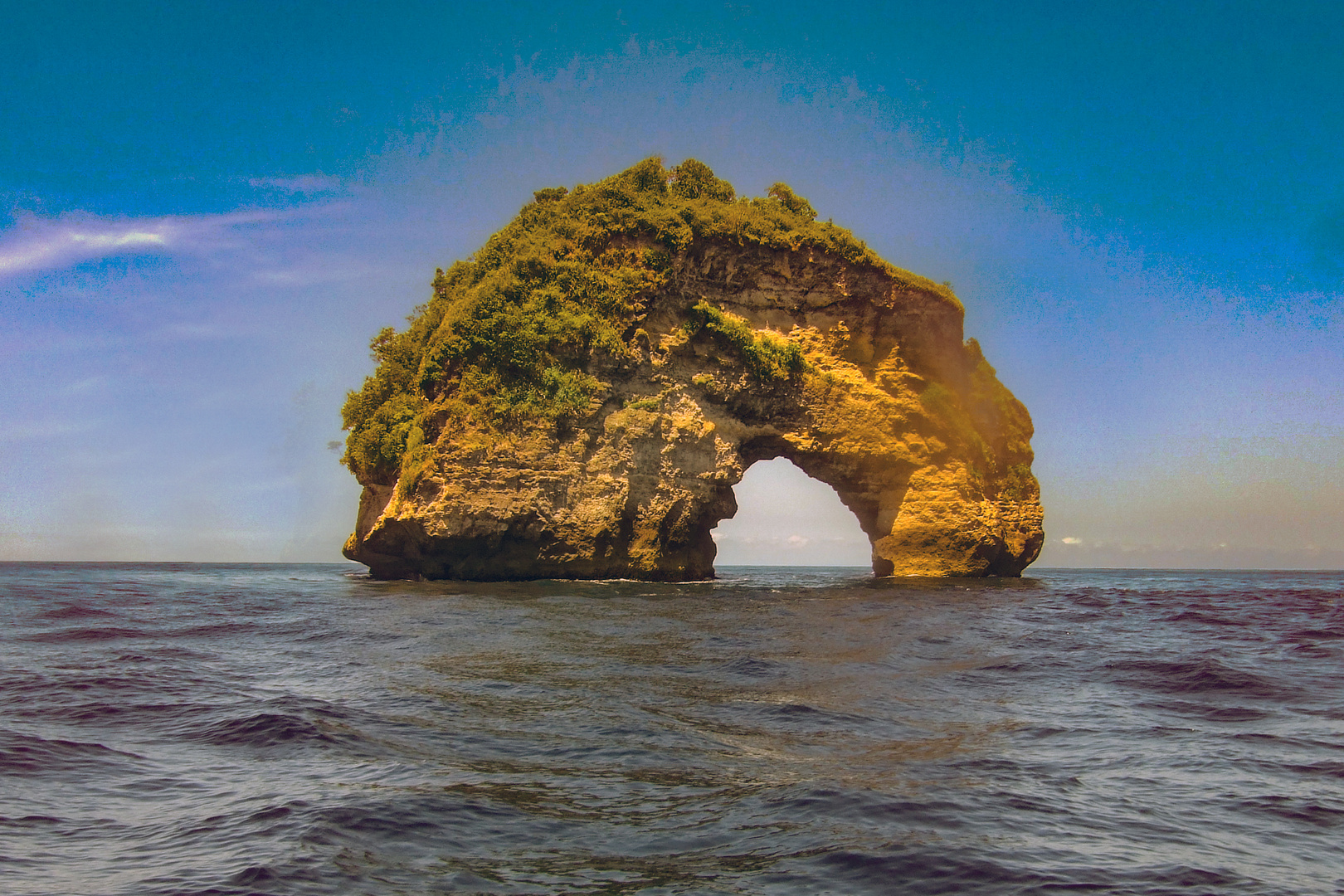 A skerry island nearby Nusa Penida