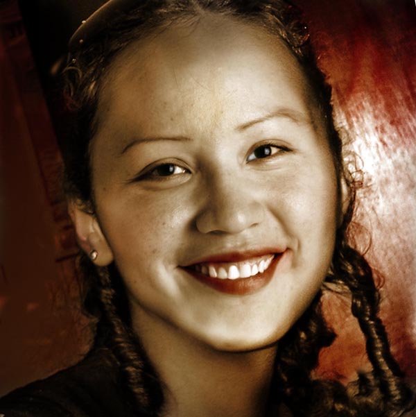 A smiling young girl