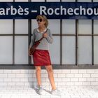 A station Barbès - Rochechouart..