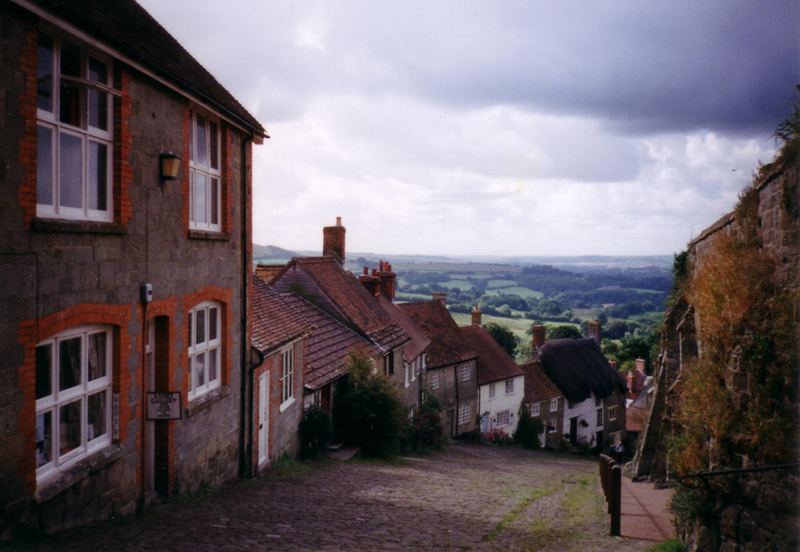 a steep street somewhere in South England....