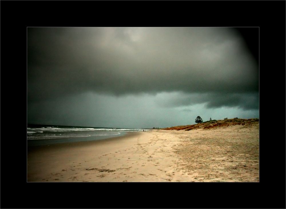 a stormy beach