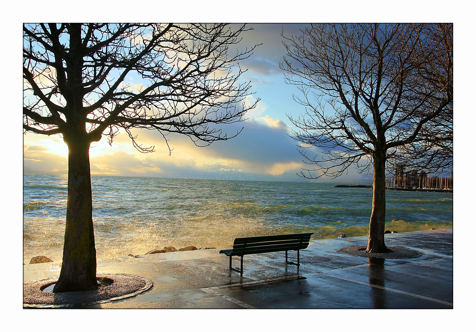 A stormy day at the lake ...