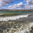 A stormy lake