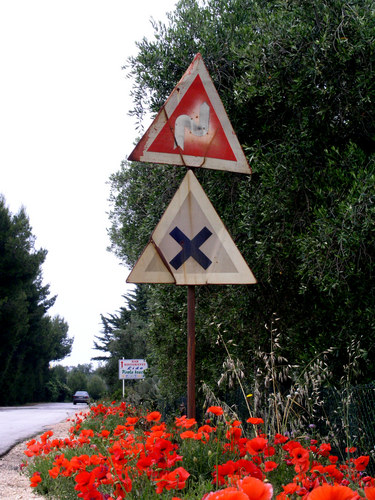 A streetsign in italy