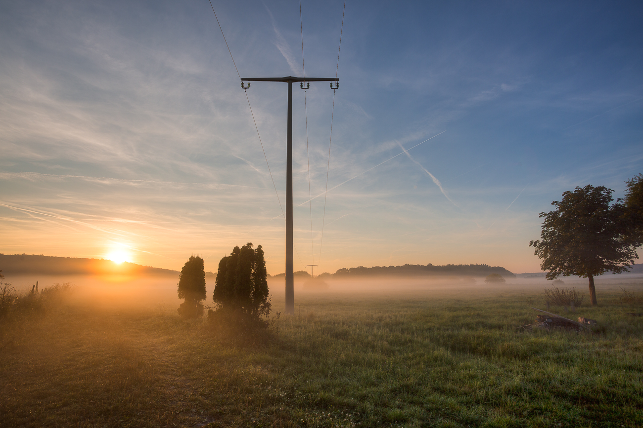 a sunny misty morning 