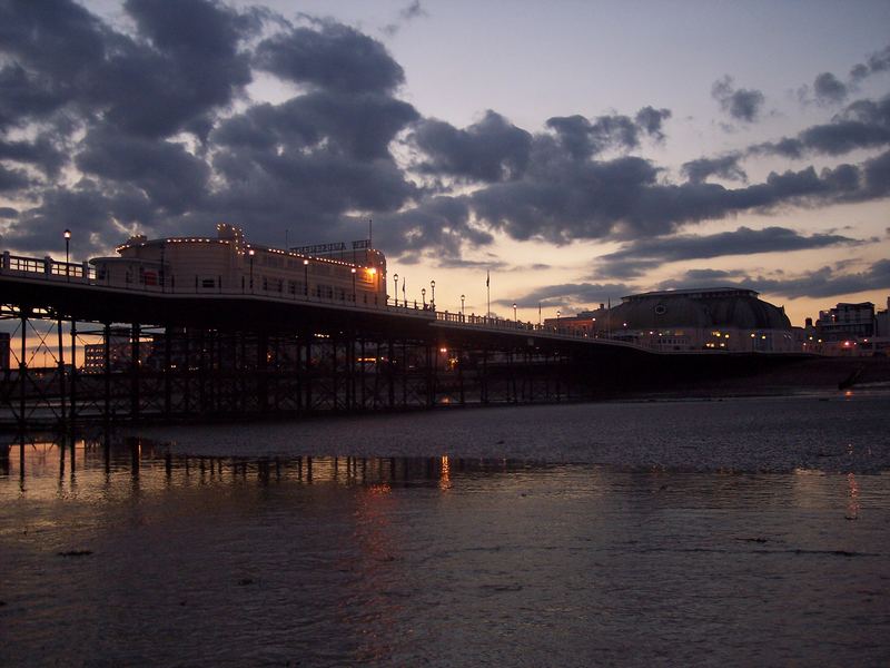 A sunset at the Peer in England