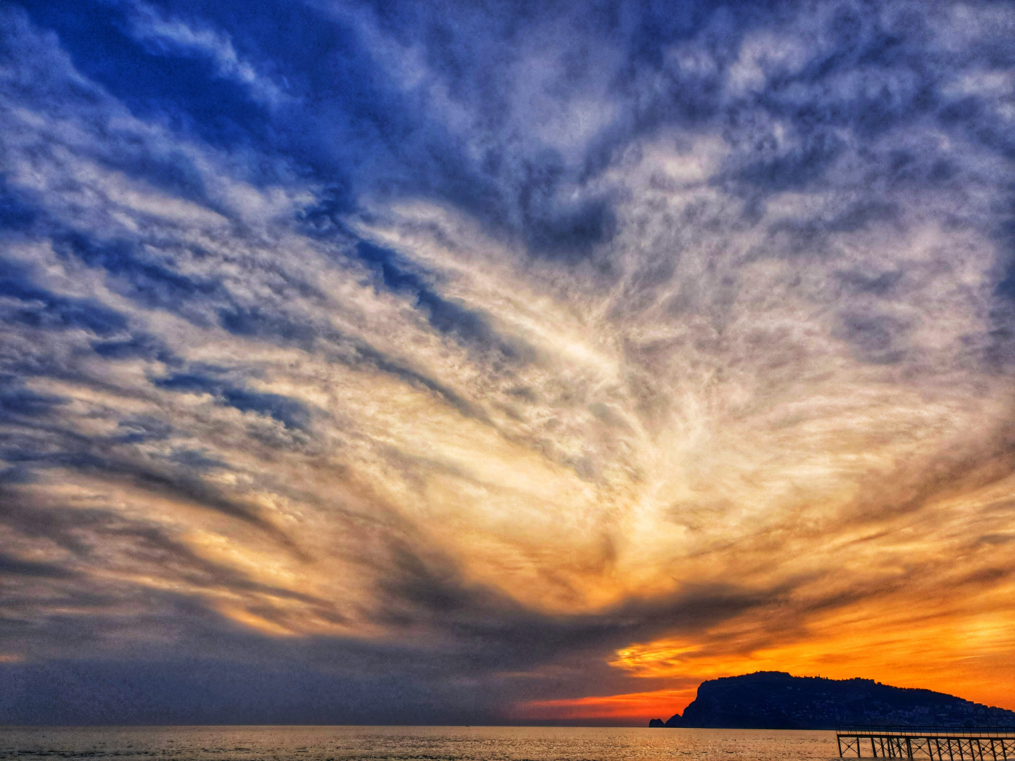 A sunset of Alanya