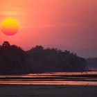 A sunset on the banks of the Luangwa River