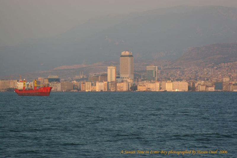 A sunset time in Izmir Bay...