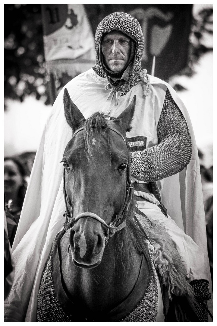 A Templar high on horseback