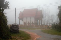 A temple in the mist
