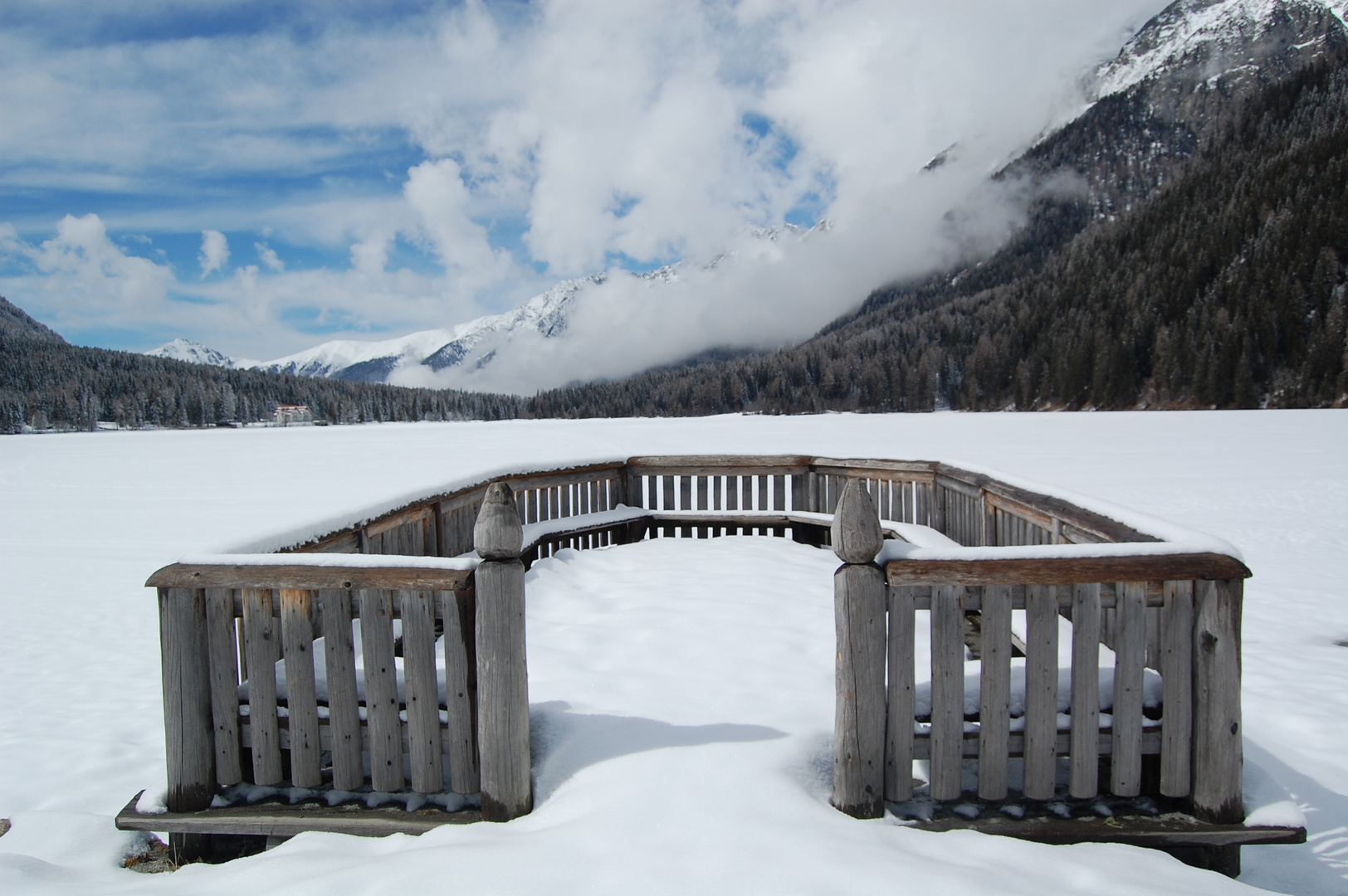 A terrace on the lake