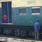 A train stop  in New Delhi Railway Station:D