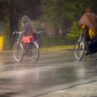 A vélo sous la pluie