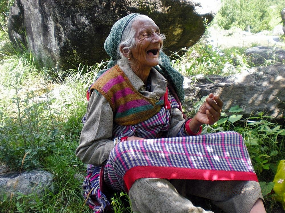 A Very Old Very Happy Woman