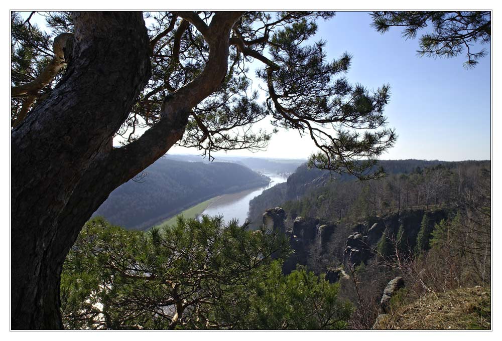 a view down the river Elbe - Bastei (3)