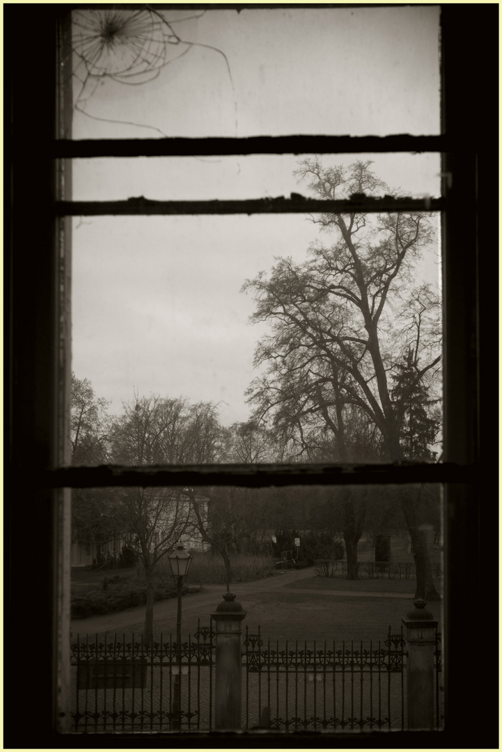 a view from the haunted house into the past