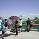 A view of the Montréal town from the Mount Royal observatory