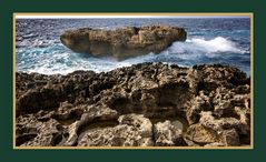 A Wale fin rocks in the Sea