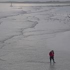 A walk on a winters beach